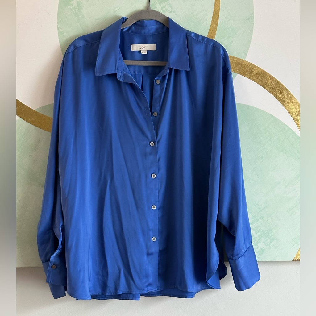 Loft Vibrant Blue Blouse